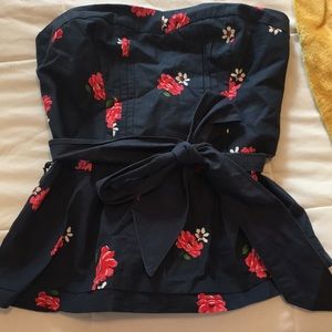 Strapless Abercrombie and Fitch top